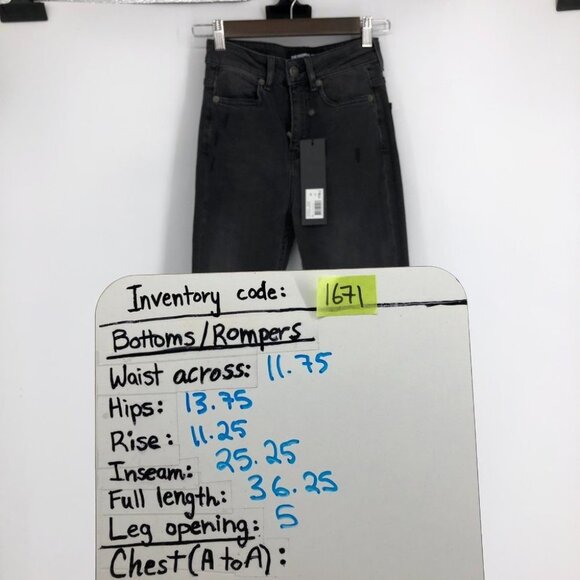 NWT The Kooples Charcoal Wash  Lizy Distressed SlimJeans w/ Piercings size 24 - Picture 16 of 16